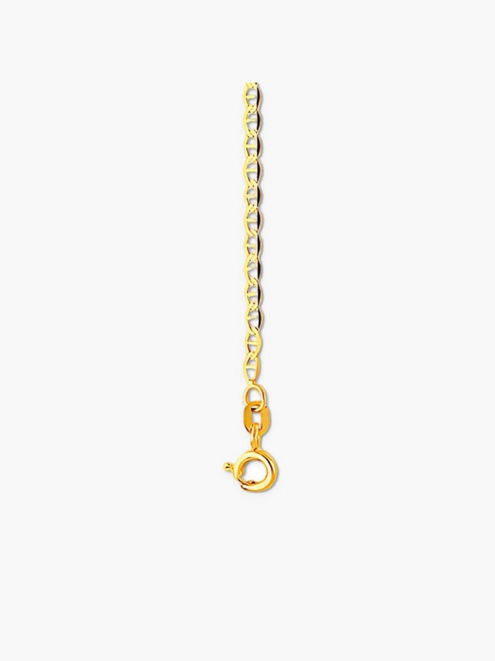 14K Gold Flat Mariner Chain Necklace 18 Inch | 1.4mm Italian Chain